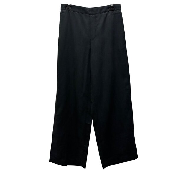 Madewell Womens Wide Leg Pull-On Pants In Crepe Black Size S - Picture 4 of 10